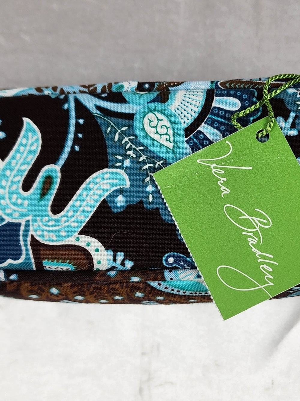 Vera Bradley Java Blue Zip Sunglass Case NWT